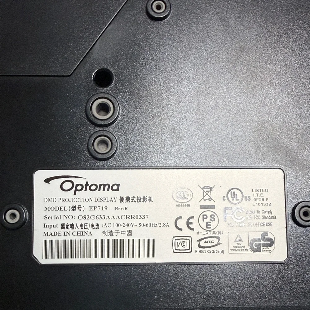 OPTOMA EP716 DLP PORTABLE PROJECTOR
